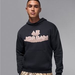 Nike Air Jordan AJ4 Cave Fleece Pullover Mens Hoodie (Black) medium